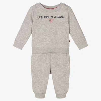 U.s. Polo Assn Babies' U. S. Polo Assn. Boys Grey Cotton Tracksuit