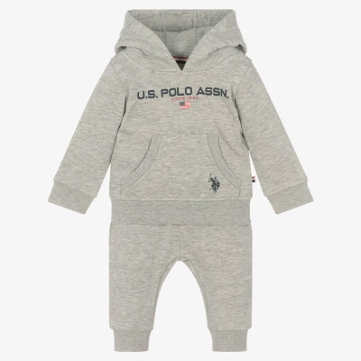 U.s. Polo Assn Babies' U. S. Polo Assn. Boys Grey Hooded Tracksuit