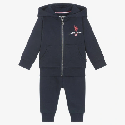 U.s. Polo Assn Babies' U. S. Polo Assn. Boys Navy Blue Hooded Tracksuit