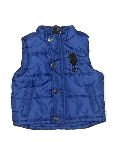 Pre-owned U.s. Polo Assn Babies' Vest In Blue