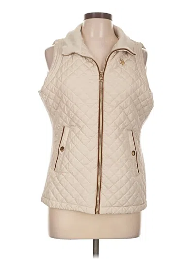 Pre-owned U.s. Polo Assn Vest In Ivory