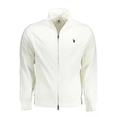 U.s. Polo Assn White Cotton Men Sweater
