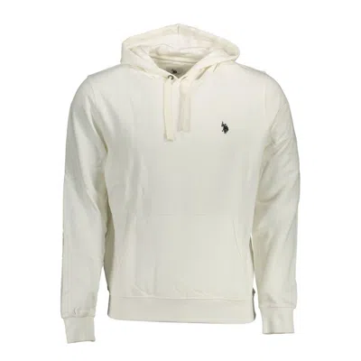 U.s. Polo Assn Logo-embroidered Drawstring Hoodie In White