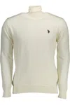 U.s. Polo Assn White Cotton Sweater In White