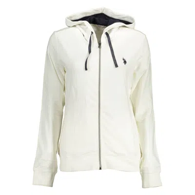 U.s. Polo Assn White Cotton Women Sweater In Neutral