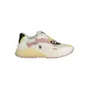 U.s. Polo Assn White Polyester Sneaker In Multi