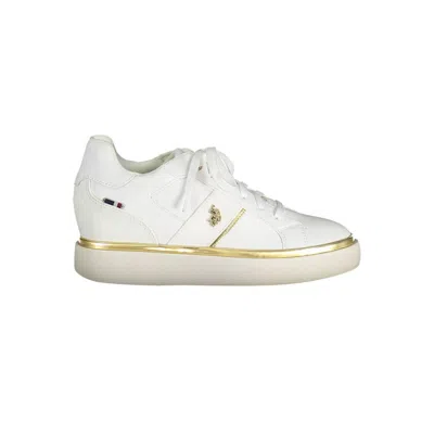 U.s. Polo Assn White Polyester Women Sneaker