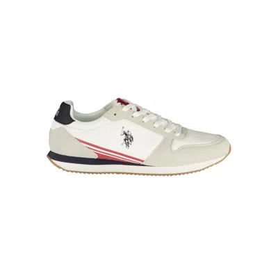 U.s. Polo Assn White Polyurethane Men's Sneaker In Multi