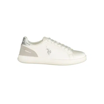 U.s. Polo Assn White Polyurethane Women's Sneaker In Multi