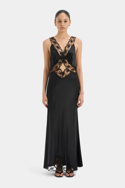 Sir Aries Cut Out Gown In Black