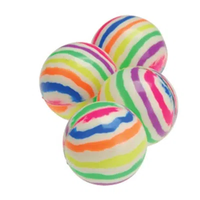 Us Toy Company Us Toy 35 Mm Rainbow Striped Bounce Balls