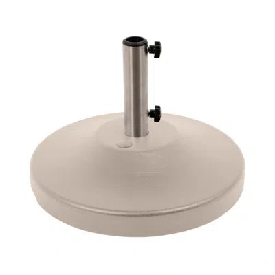 Us Weight 120lb Concrete Filled Free Standing Umbrella Base In Beige