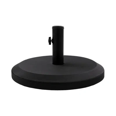 Us Weight 22 Lbs. Round Concrete Prefilled Heavy Duty Black Patio Umbrella Base