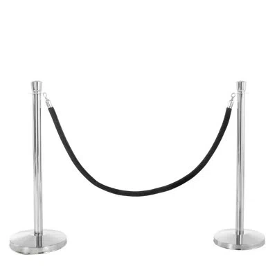 Us Weight Premier Chrome Post And Rope Crowd Control Stanchions