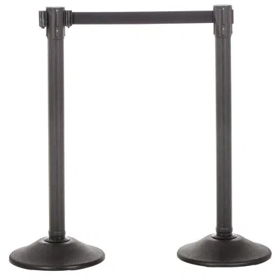 Us Weight Sentry Quiksecure Stanchion With 6.5' Black Belt - 2 Pk