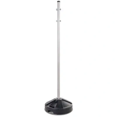 Us Weight Sign Kit Post Scratch Resistant Fillable Base And Easy-to-use Brackets For Signs In Black,silver