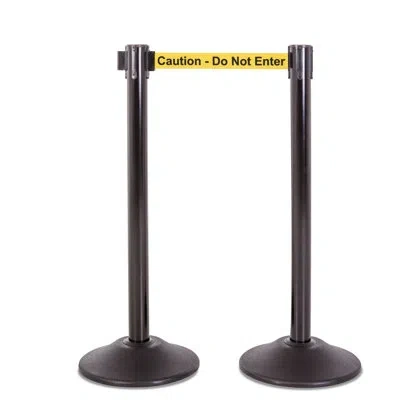 Us Weight U2100 Series Steel Stanchion In Black