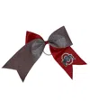 Usa Licensed Bows Ohio State Buckeyes Jumbo Glitter Bow With Ponytail Holder In Red