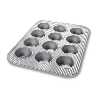 Usa Pan 12-cup Non-stick Muffin Pan In Silver