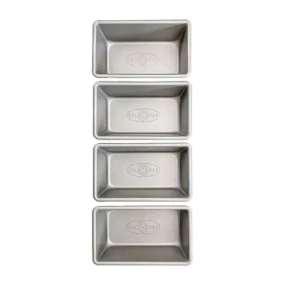 Usa Pan 4-pc. Non-stick Mimi Loaf Pan Set In Silver