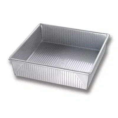 Usa Pan 9" Square Non-stick Cake Pan In Silver