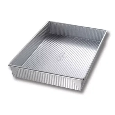 Usa Pan 9"x13" Seamless Rectangle Non-stick Cake Pan In Silver
