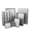 Usa Pan Non-stick Aluminum 6-piece Bakeware Set In Silver,gray