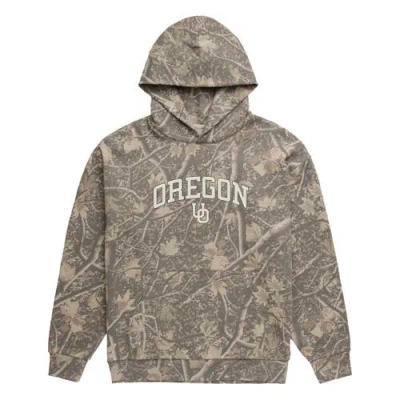Uscape Apparel Camo Oregon Ducks Back Bay Fleece Hoodie In Gray