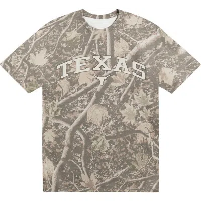 Uscape Apparel Camo Texas Longhorns Back Bay Heavyweight T-shirt In Gray