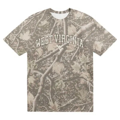 Uscape Apparel Camo West Virginia Mountaineers Back Bay Heavyweight T-shirt In Gray