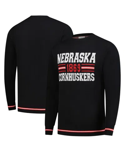 Uscape Apparel Men's And Women's Black Nebraska Huskers Renew Knit Vintage Retro Sweater