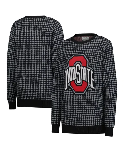 Uscape Apparel Men's And Women's Black Ohio State Buckeyes Renew Knit Vintage Houndstooth Sweater
