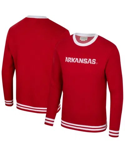 Uscape Apparel Men's And Women's Cardinal Arkansas Razorbacks Renew Knit Vintage Pullover Sweater