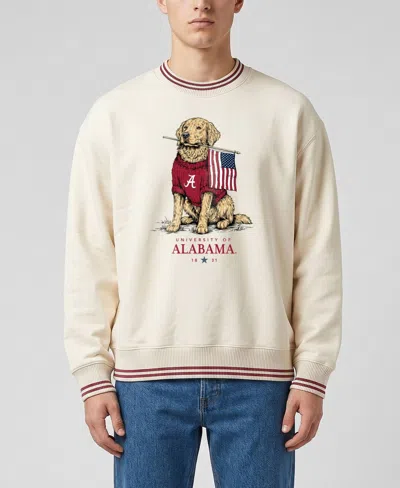Uscape Apparel Men's And Women's Cream Alabama Crimson Tide Americana Good Boy Ribbed Premium Sweatshirt
