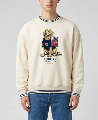 Uscape Apparel Men's And Women's Cream Auburn Tigers Americana Good Boy Ribbed Premium Sweatshirt In Neutral