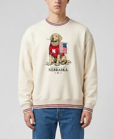 Uscape Apparel Men's And Women's Cream Nebraska Huskers Americana Good Boy Ribbed Premium Sweatshirt