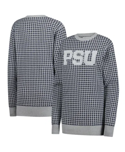 Uscape Apparel Men's And Women's Gray Penn State Nittany Lions Renew Knit Vintage Houndstooth Sweater