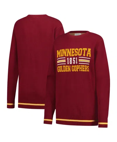 Uscape Apparel Men's And Women's Maroon Minnesota Golden Gophers Renew Knit Vintage Retro Sweater In Burgundy