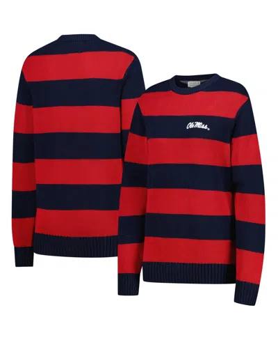 Uscape Apparel Men's And Women's Navy Ole Miss Rebels Renew Knit Stadium Sweater In Multi