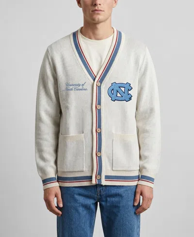 Uscape Apparel Men's And Women's  Natural North Carolina Tar Heels Americana Striped Full-button Card In Neutral