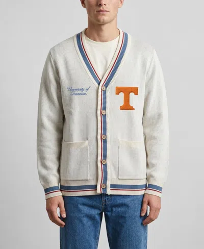 Uscape Apparel Men's And Women's  Natural Tennessee Volunteers Americana Striped Full-button Cardigan In White