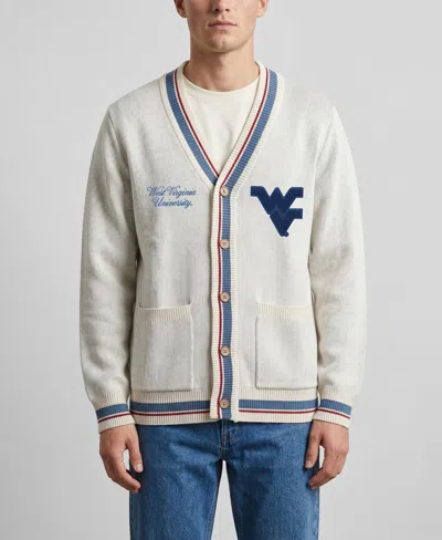 Uscape Apparel Men's And Women's  Natural West Virginia Mountaineers Americana Striped Full-button Ca In Multi