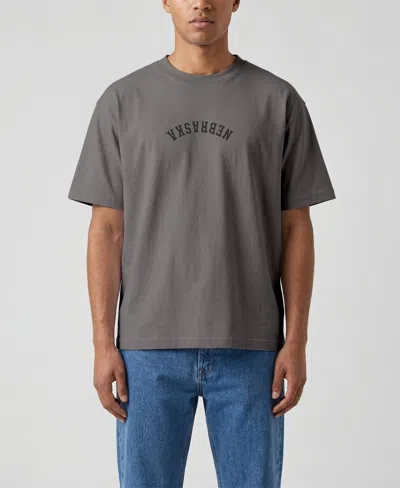 Uscape Apparel Men's Brown Nebraska Huskers Upside Down Embroidered Vintage Heavyweight T-shirt