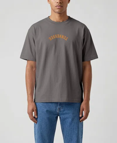 Uscape Apparel Men's Brown Tennessee Volunteers Upside Down Embroidered Vintage Heavyweight T-shirt In Gray