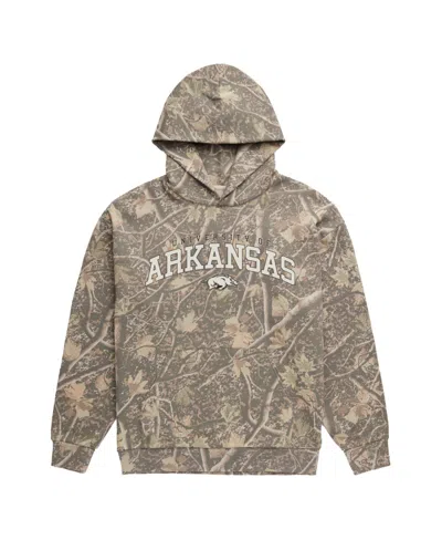 Uscape Apparel Men's Camo Arkansas Razorbacks Back Bay Fleece Hoodie In Brown