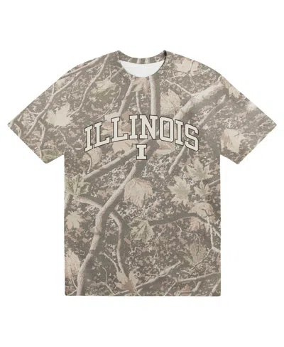 Uscape Apparel Men's Camo Illinois Fighting Illini Back Bay Heavyweight T-shirt In Neutral