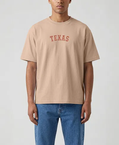 Uscape Apparel Men's Tan Texas Longhorns Upside Down Embroidered Vintage Heavyweight T-shirt In Brown
