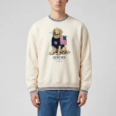 Uscape Apparel Unisex  Cream Auburn Tigers Americana Good Boy Ribbed Premium Sweatshirt In White