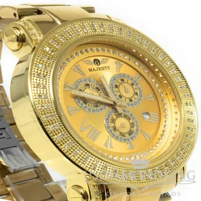 Pre-owned Usdiamondking Men's Techno Grill Diamond Watch Joe Rodeo 48mm Crushed Illusion Dial 1.08ct