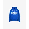 Usher Mens Past Present Future Graphic-print Cotton-blend Hoody Blue In Blue
